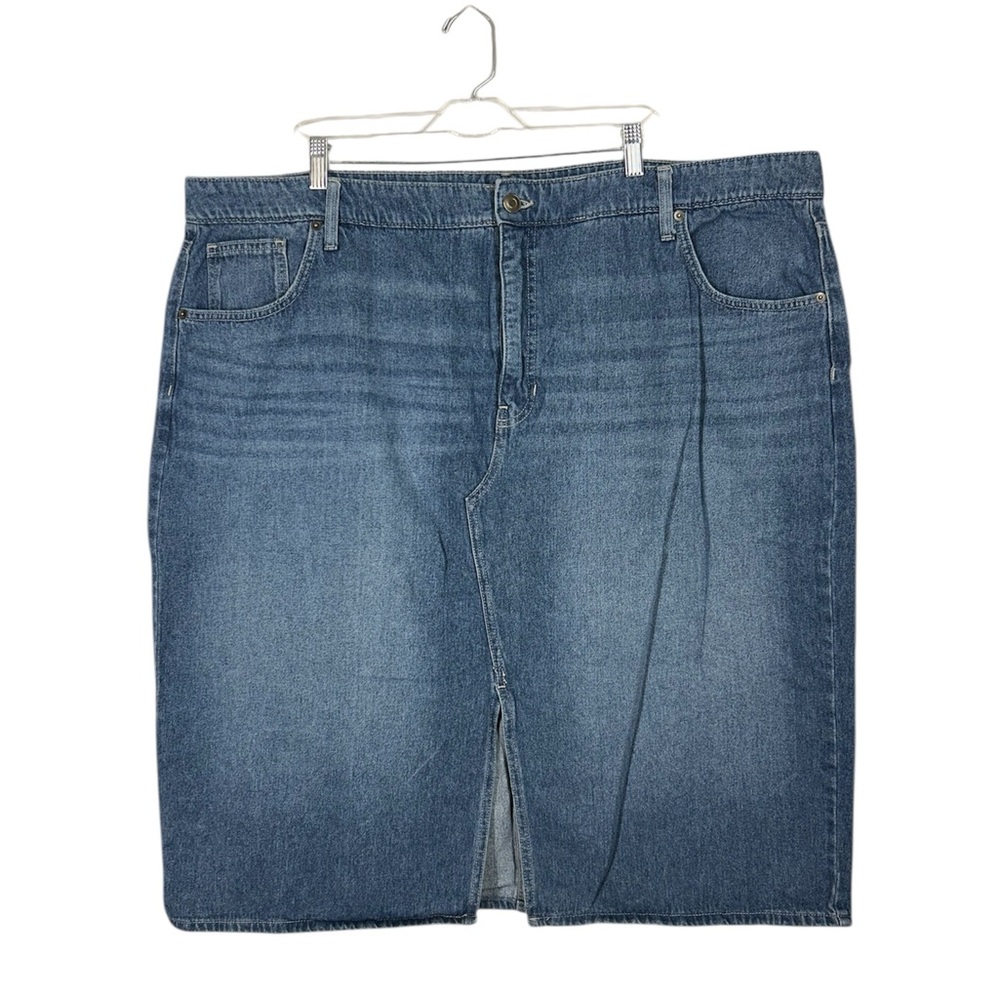 Terra & Sky Classic Blue Jean Skirt Plus Size 24W